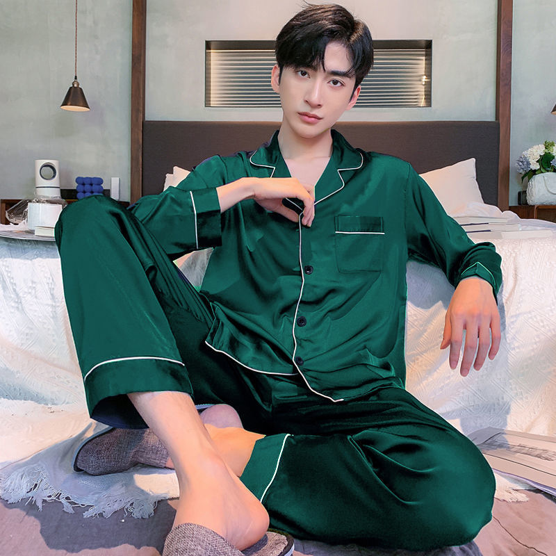 Pyjama Deux Pièces pour Homme avec Haut à Manches Longues et Pantalon | Idéal pour le Printemps et l'Automne