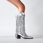 Bottes Western Avec Franges Pour Femmes | Pour Sorties Et Événements