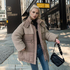 Manteau Long à Col Bordé pour Femmes | Idéal pour la Saison Automne-Hiver