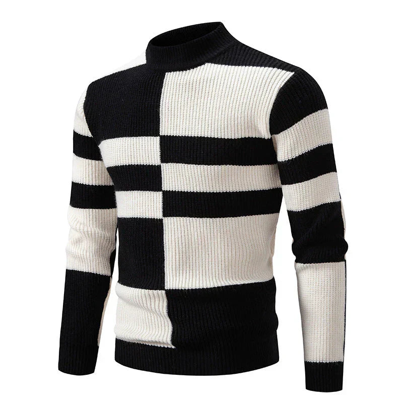 Pull Homme à Motif Graphique en Blocs | Idéal pour l’Hiver et les Occasions Décontractées