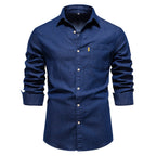 Chemise À Manches Longues avec Poches Poitrine pour Homme | Idéale pour Un Usage Quotidien