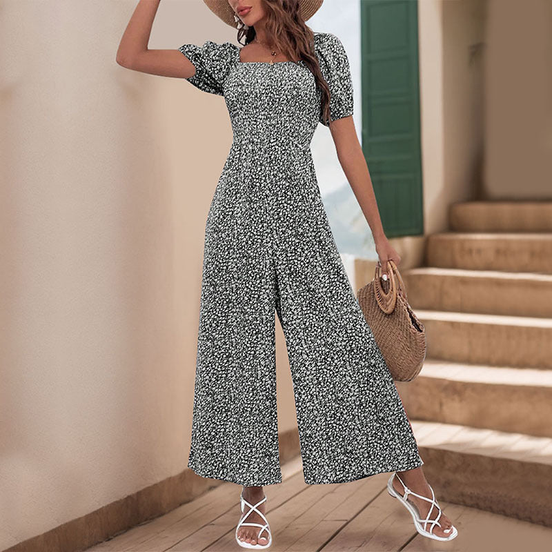 Combinaison Oversize Avec Manches Bouffantes Et Taille Élastique Pour Femme | Idéal Pour L’été