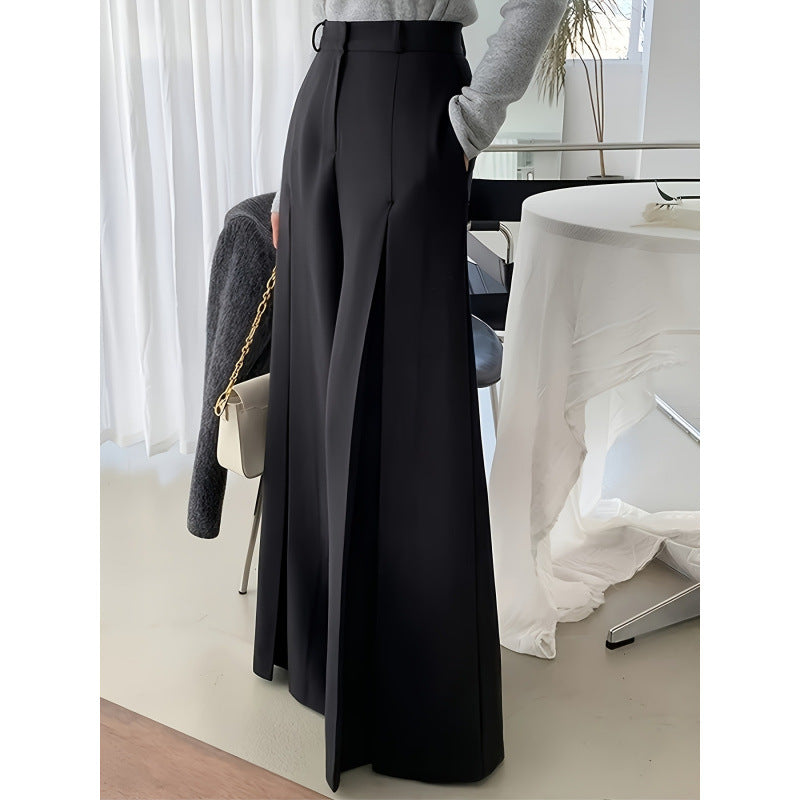 Pantalon Large avec Plis et Coupe Ample pour Femme | Idéal pour Quotidien et Occasions