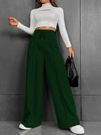 Pantalon Large avec Taille Élastique et Coupe Décontractée pour Femme | Idéal pour Quotidien et Activités