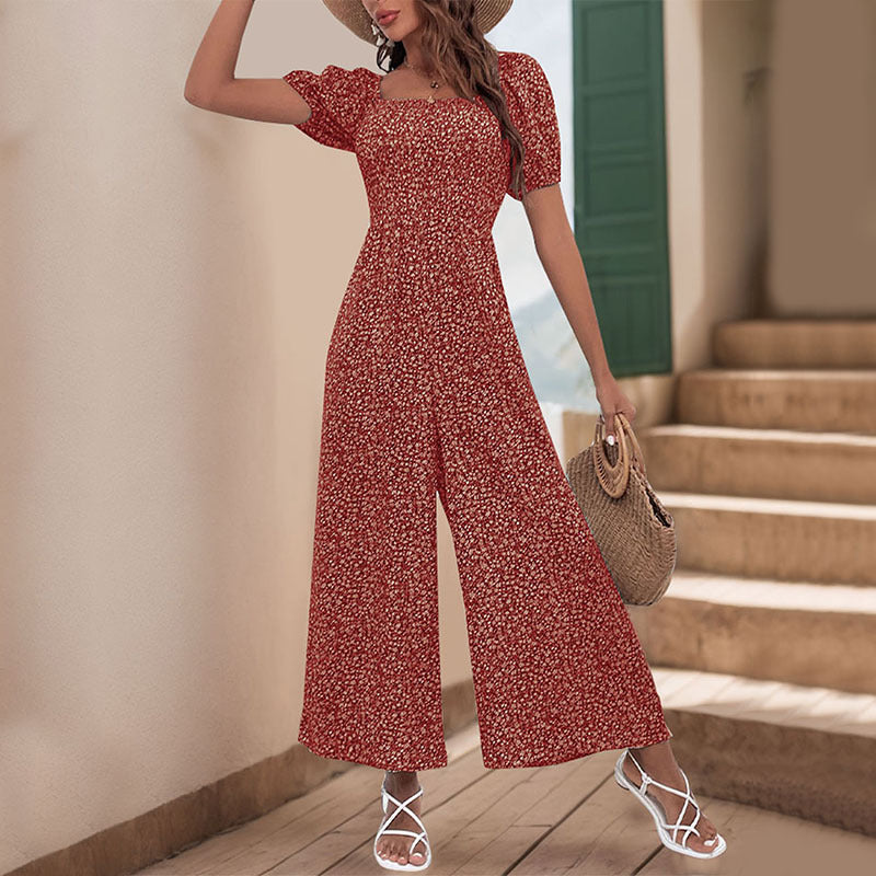 Combinaison Oversize Avec Manches Bouffantes Et Taille Élastique Pour Femme | Idéal Pour L’été