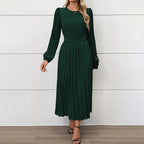 Robe Plissée À Taille Ceinturée Pour Femmes | Idéal Pour Cérémonies Et Occasions Spéciales