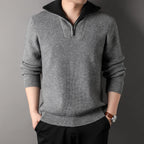 Pull à Col Montant avec Fermeture Demi-Zip pour Adulte | Idéal pour l’Automne et l’Hiver