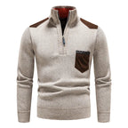 Pull À Col Montant Avec Motif Colorblock Pour Homme | Idéal Pour Les Journées Fraîches