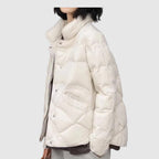 Veste Matelassée À Boutons pour Femme | Idéale pour Les Journées Froides