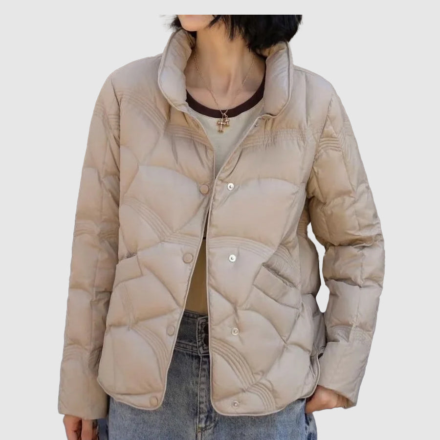 Veste Matelassée À Boutons pour Femme | Idéale pour Les Journées Froides
