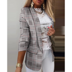 Blazer À Revers Avec Motif Pour Femme | Idéal Pour Le Travail Et Les Occasions Informelles
