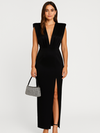 Robe Maxi Plissée Avec Coupe Longue Pour Femme | Idéale Pour Événements Formels Et Soirées