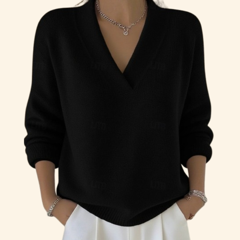 Pull à Col en V avec Coupe Ample pour Femme | Idéal pour un Usage Quotidien