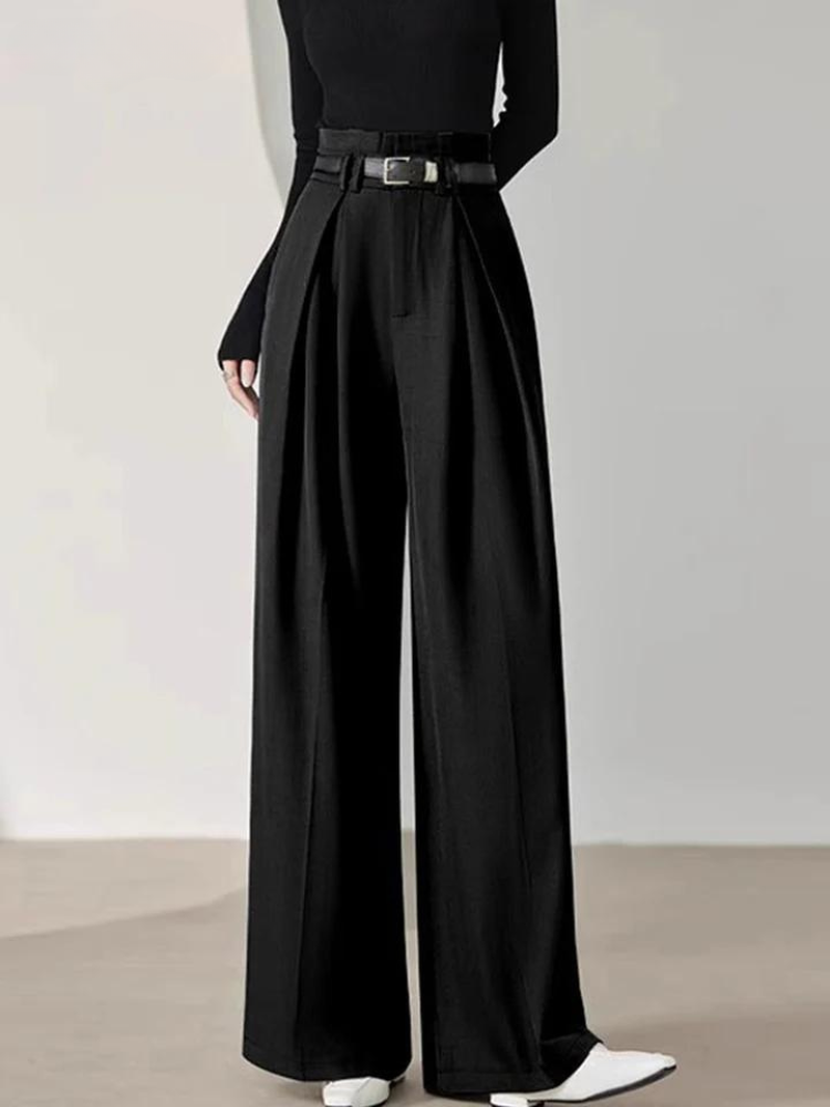 Pantalon Large Taille Haute Avec Poches Pour Femmes | Idéal Pour Un Usage Quotidien