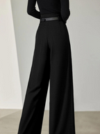 Pantalon Large Taille Haute Avec Poches Pour Femmes | Idéal Pour Un Usage Quotidien