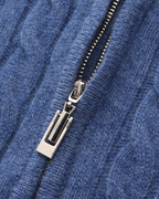 Pull pour Homme avec Col Zippé et Motif en Torsades | Idéal pour l’Hiver