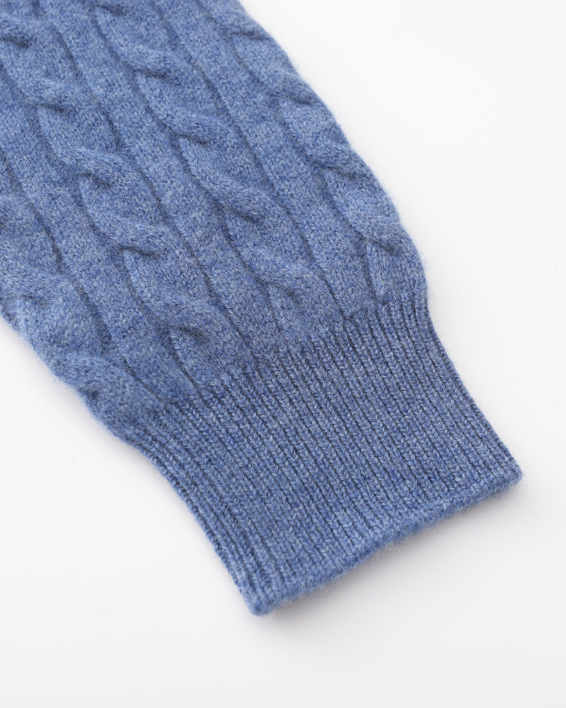 Pull pour Homme avec Col Zippé et Motif en Torsades | Idéal pour l’Hiver