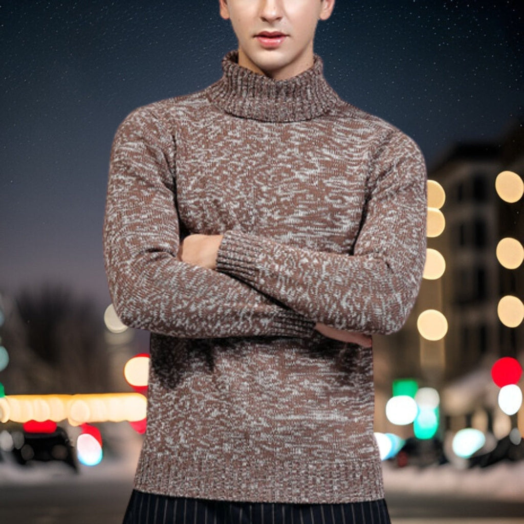 Pull-Over Homme à Col Rond avec Détails Tricotés pour Tenue Polyvalente | Idéal pour Toutes Occasions