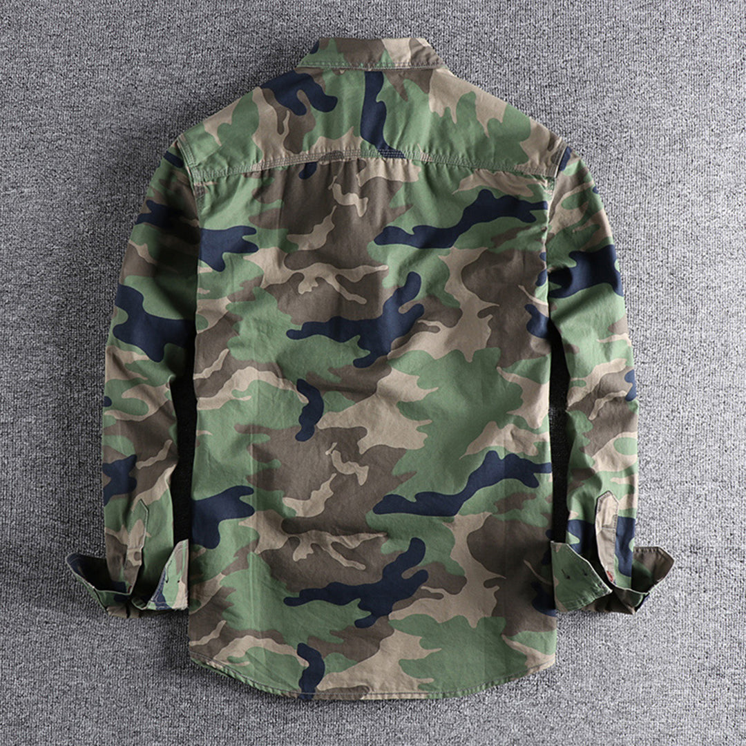 Chemise Slim Fit À Motif Camouflage Pour Homme | Idéal Pour Tenues Décontractées