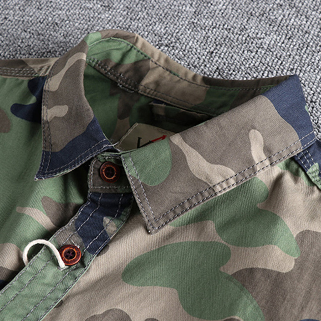 Chemise Slim Fit À Motif Camouflage Pour Homme | Idéal Pour Tenues Décontractées