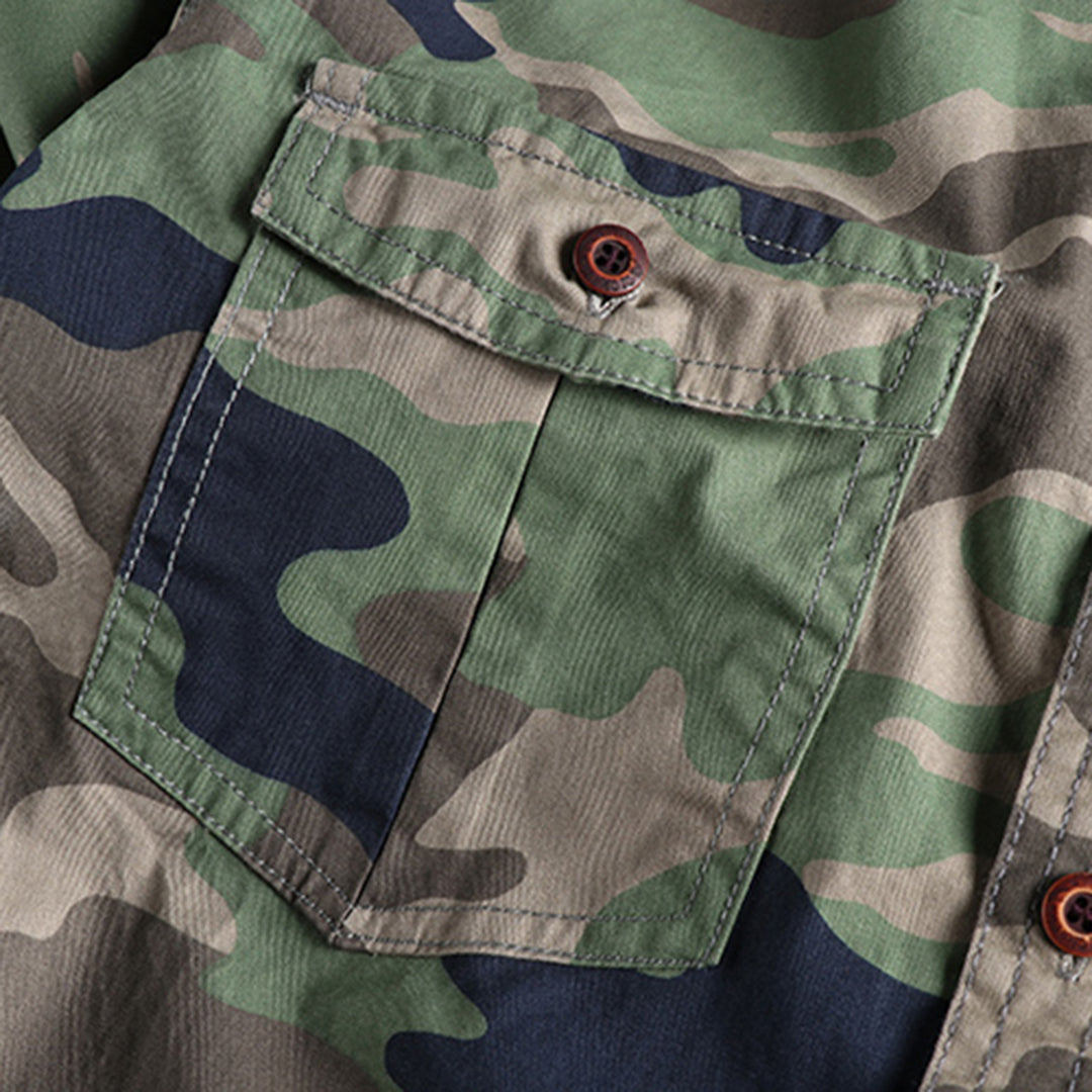 Chemise Slim Fit À Motif Camouflage Pour Homme | Idéal Pour Tenues Décontractées