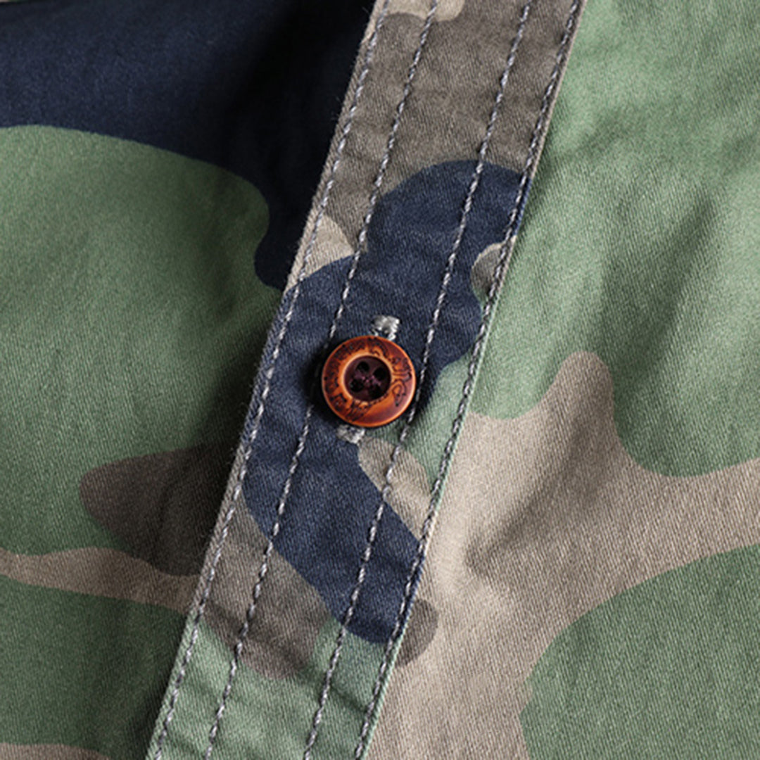 Chemise Slim Fit À Motif Camouflage Pour Homme | Idéal Pour Tenues Décontractées