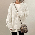Pull Oversize à Col Rond Court pour Femme avec Manches Longues | Idéal pour l’Hiver