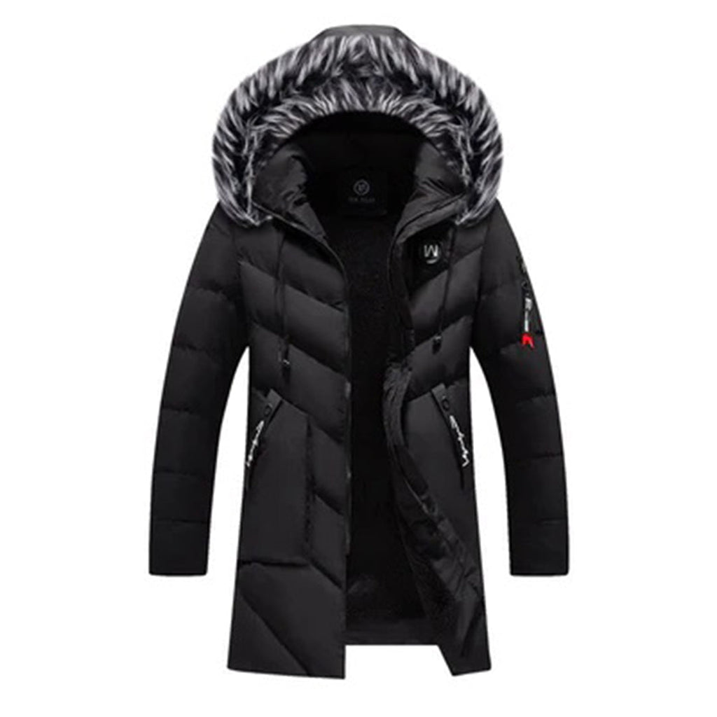 Manteau Long avec Capuche et Fermeture Éclair pour Hommes | Idéal pour l’Hiver