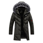 Manteau Long avec Capuche et Fermeture Éclair pour Hommes | Idéal pour l’Hiver