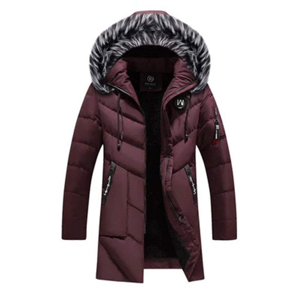 Manteau Long avec Capuche et Fermeture Éclair pour Hommes | Idéal pour l’Hiver