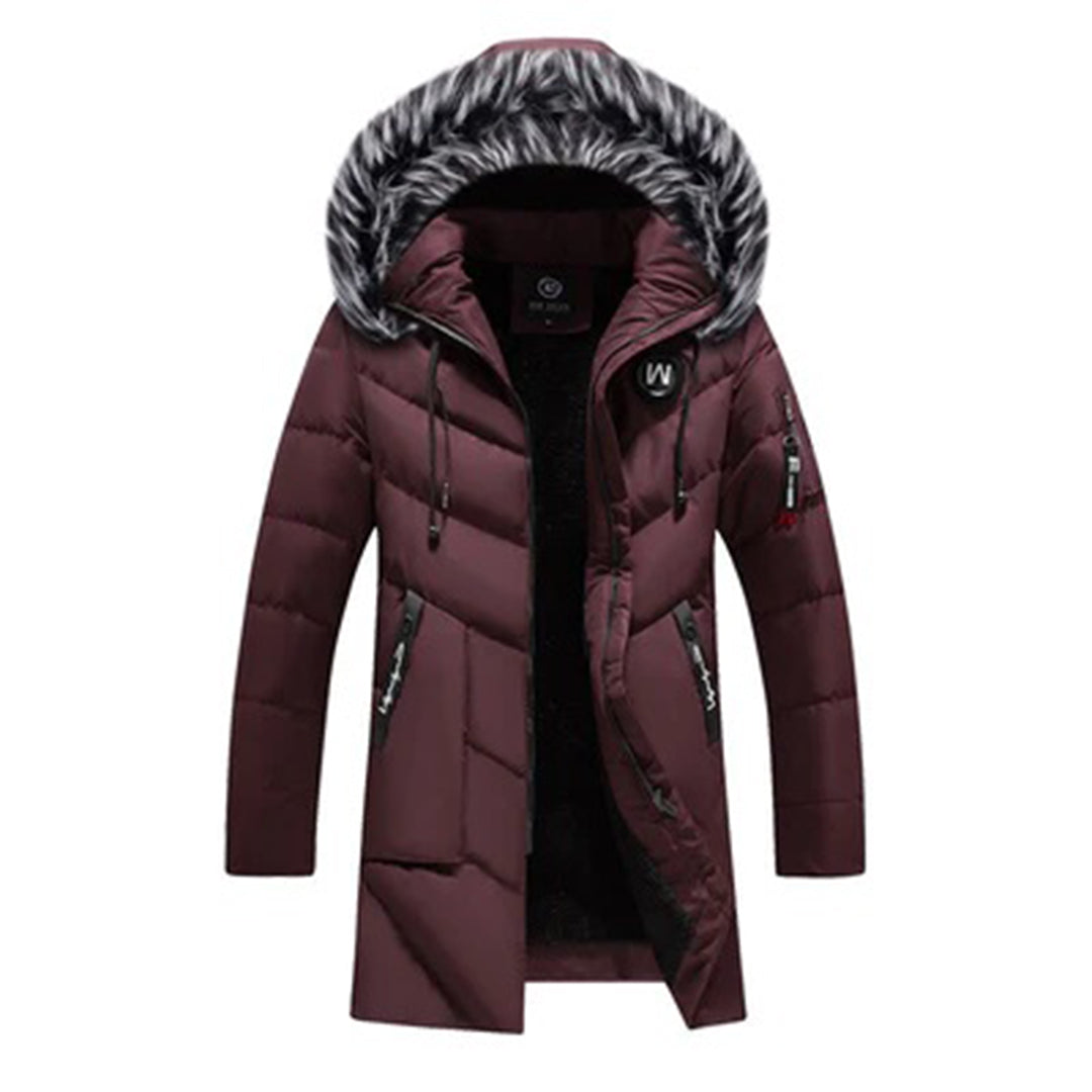 Manteau Long avec Capuche et Fermeture Éclair pour Hommes | Idéal pour l’Hiver