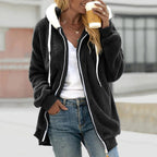 Veste Longue avec Capuche et Fermeture Ouverte pour Femme | Idéal pour Automne et Intérieur