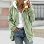 Veste Longue avec Capuche et Fermeture Ouverte pour Femme | Idéal pour Automne et Intérieur