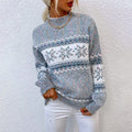 Pull à Motif Flocon de Neige pour Femme avec Col Montant | Idéal pour l’Hiver
