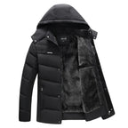 Manteau Long avec Capuche et Fermeture Zippée pour Hommes | Idéal pour l'Hiver