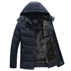 Manteau Long avec Capuche et Fermeture Zippée pour Hommes | Idéal pour l'Hiver