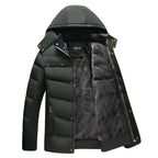 Manteau Long avec Capuche et Fermeture Zippée pour Hommes | Idéal pour l'Hiver