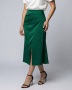 Jupe Portefeuille Fluide avec Drapé et Taille Ajustable pour Femme | Idéale pour Quotidien et Occasions