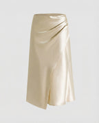 Jupe Portefeuille Fluide avec Drapé et Taille Ajustable pour Femme | Idéale pour Quotidien et Occasions