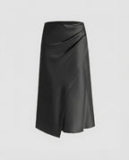 Jupe Portefeuille Fluide avec Drapé et Taille Ajustable pour Femme | Idéale pour Quotidien et Occasions