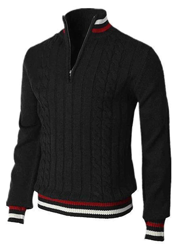 Pull À Fermeture Éclair Avec Col Montant Pour Homme | Idéal Pour La Saison Fraîche