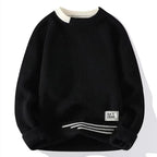 Pull En Maille À Col Rond Avec Détails Contrastés Pour Homme | Idéal Pour Le Quotidien Et Le Bureau