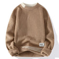 Pull En Maille À Col Rond Avec Détails Contrastés Pour Homme | Idéal Pour Le Quotidien Et Le Bureau