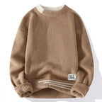 Pull En Maille À Col Rond Avec Détails Contrastés Pour Homme | Idéal Pour Le Quotidien Et Le Bureau