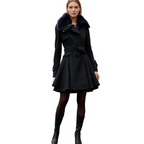 Manteau d’Hiver Long avec Capuche et Col en Fausse Fourrure pour Femme | Idéal pour la Saison Froide