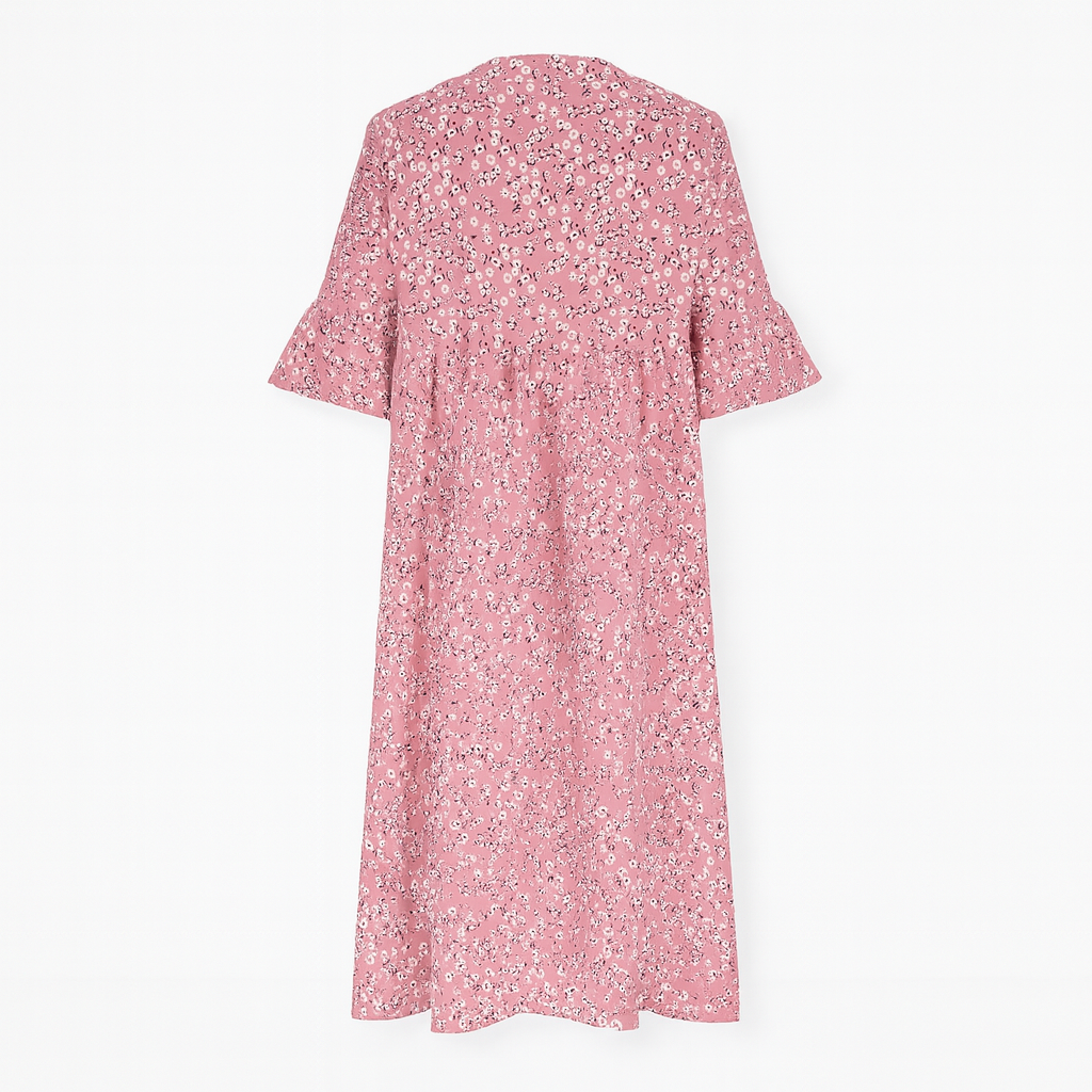 Robe Mi-Longue Avec Imprimé Floral Et Col En V Pour Femmes | Idéale Pour Les Journées D’été