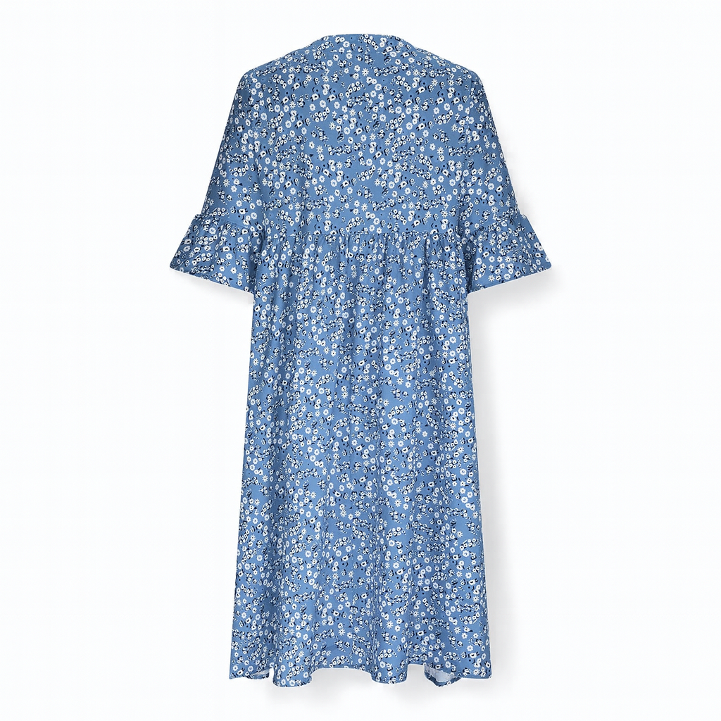 Robe Mi-Longue Avec Imprimé Floral Et Col En V Pour Femmes | Idéale Pour Les Journées D’été