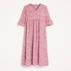 Robe Mi-Longue Avec Imprimé Floral Et Col En V Pour Femmes | Idéale Pour Les Journées D’été