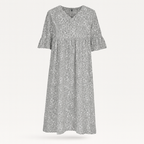 Robe Mi-Longue Avec Imprimé Floral Et Col En V Pour Femmes | Idéale Pour Les Journées D’été