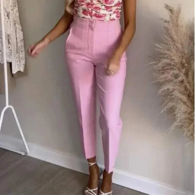 Pantalon Taille Haute Avec Coupe Droite Pour Femmes | Idéal Pour Travail Et Loisirs